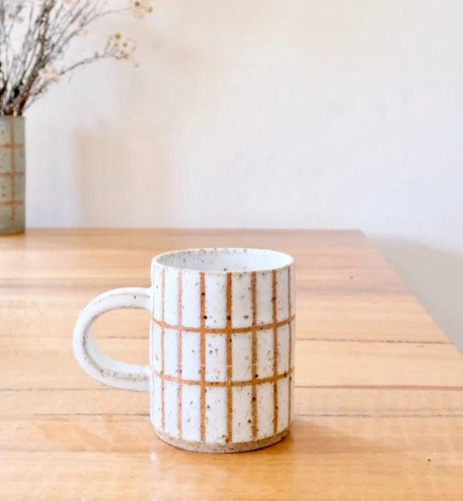 Stalactite White Tiled Mug